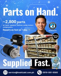 Downtime Isn’t an Option, Our Stock Makes Sure of It. - Hoshizaki Philippines 4 559420638 1118056443863772 5894077580186393478 n